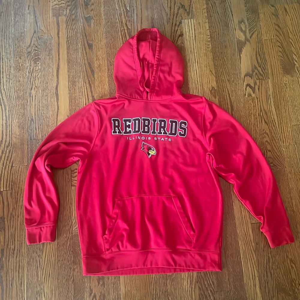 Illinois State Redbirds sweatshirt.